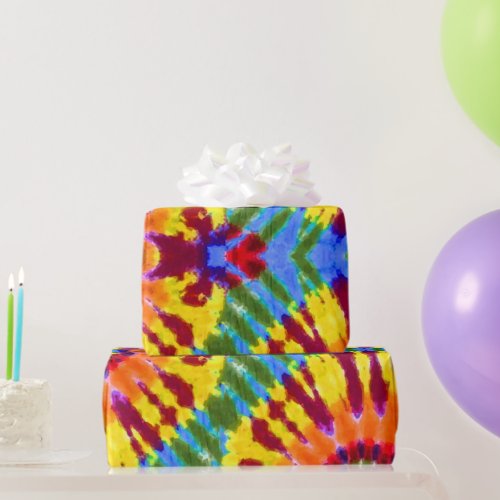 Birthday Tie Dye Wrapping Paper