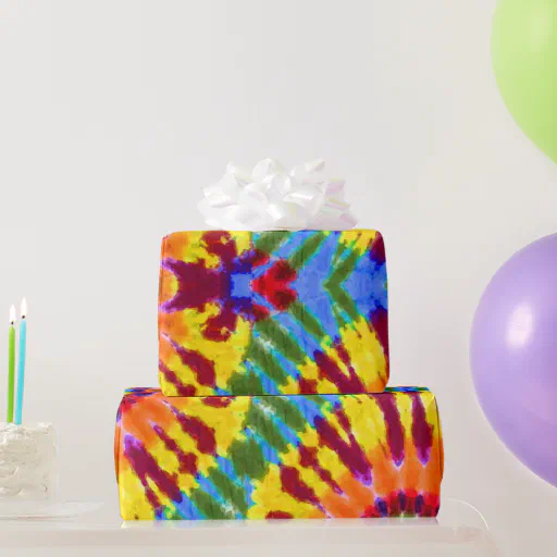 Birthday Tie Dye Wrapping Paper