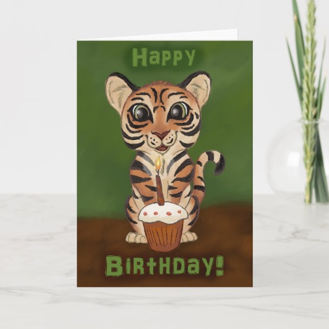 Birthday Tiger Card (Front)