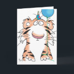 BIRTHDAY TIGER CARD<br><div class="desc">A birthday tiger stands ready to celebrate.</div>