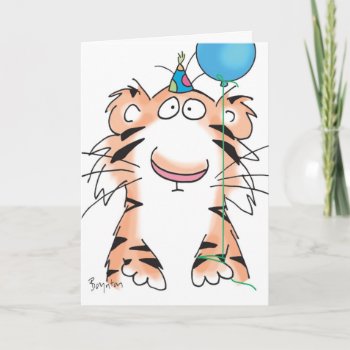 Birthday Tiger Card by SandraBoynton at Zazzle