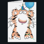 BIRTHDAY TIGER CARD<br><div class="desc">A birthday tiger stands ready to celebrate.</div>