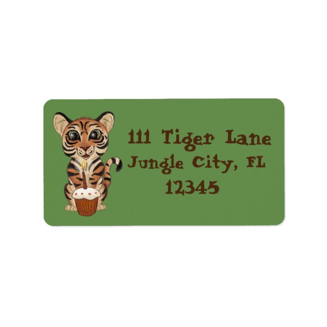 Birthday Tiger Label (Front)