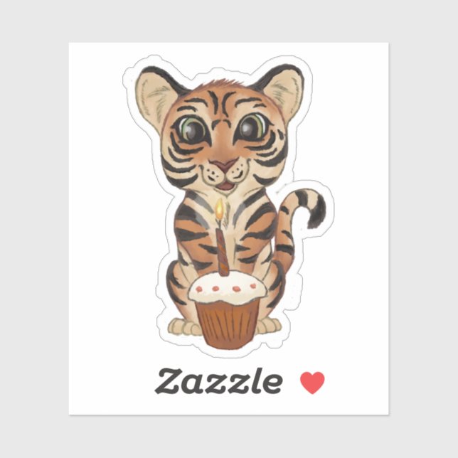 Birthday Tiger Sticker (Sheet)