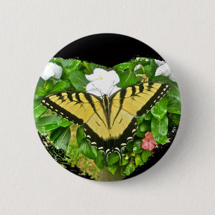 Birthday Tiger Swallowtail Butterfly Items Button
