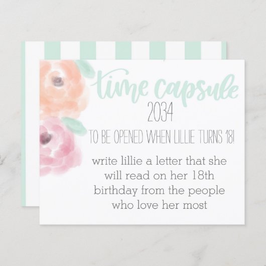 Birthday Time Capsule Card (Front/Back)