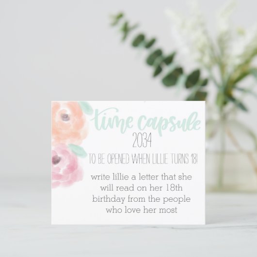 Birthday Time Capsule Card (Standing Front)