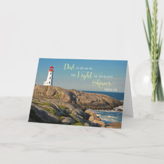 Birthday to Dad Lighthouse on Rocky Shore Card