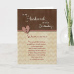 Birthday to Husband - Why Do I Love You? Card<br><div class="desc">Let your husband know how much you love him and why with this romantic "Why Do I Love You" Birthday card. Front of card has a faux ribbon and button heart and a chevron design background. Card designed by Rycky Creations,  heart by Suz of Arda Cards.</div>