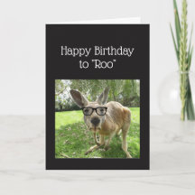 Birthday to Roo Fun Kangaroo Australia Animal art