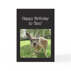 Birthday to Roo Fun Kangaroo Australia Animal art Card