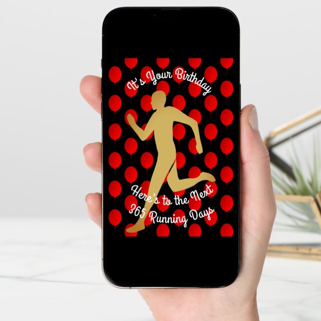 Birthday To The Next 365 Running Days Card (Front Digital)