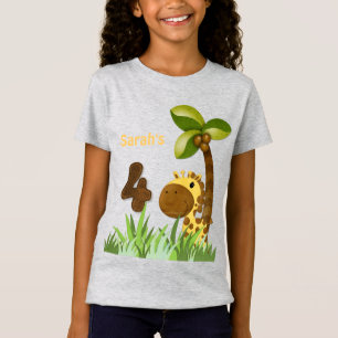Birthday Tots Giraffe Birthday T-Shirt