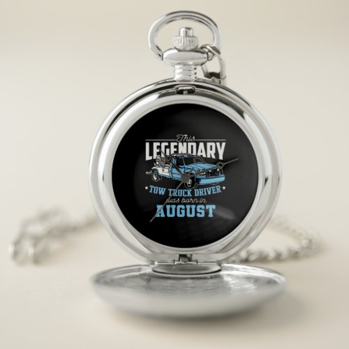 Birthday tow truck August Pocket Watch