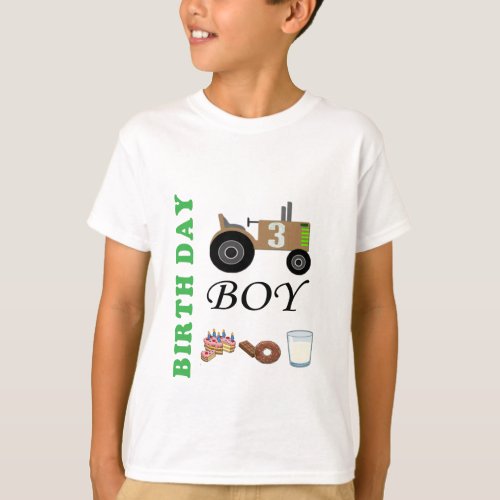 Birthday tractor shirt  personalized birthday boy