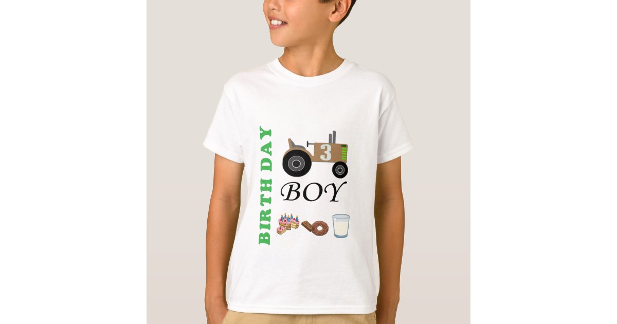 Download Birthday Tractor Shirt Personalized Birthday Boy Zazzle Com