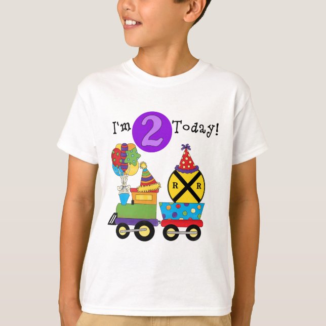Birthday Train 2nd Birthday T-shirts and Gifts (Front)