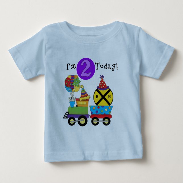 Birthday Train 2nd Birthday T-shirts and Gifts (Front)