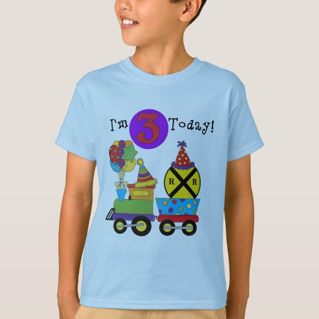 Birthday Train 3rd Birthday Tshirts and Gifts (Front)