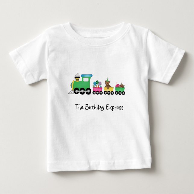 Birthday Train Baby T-Shirt (Front)