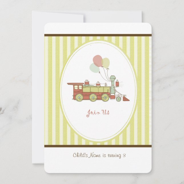 Birthday Train Invitation (Front)