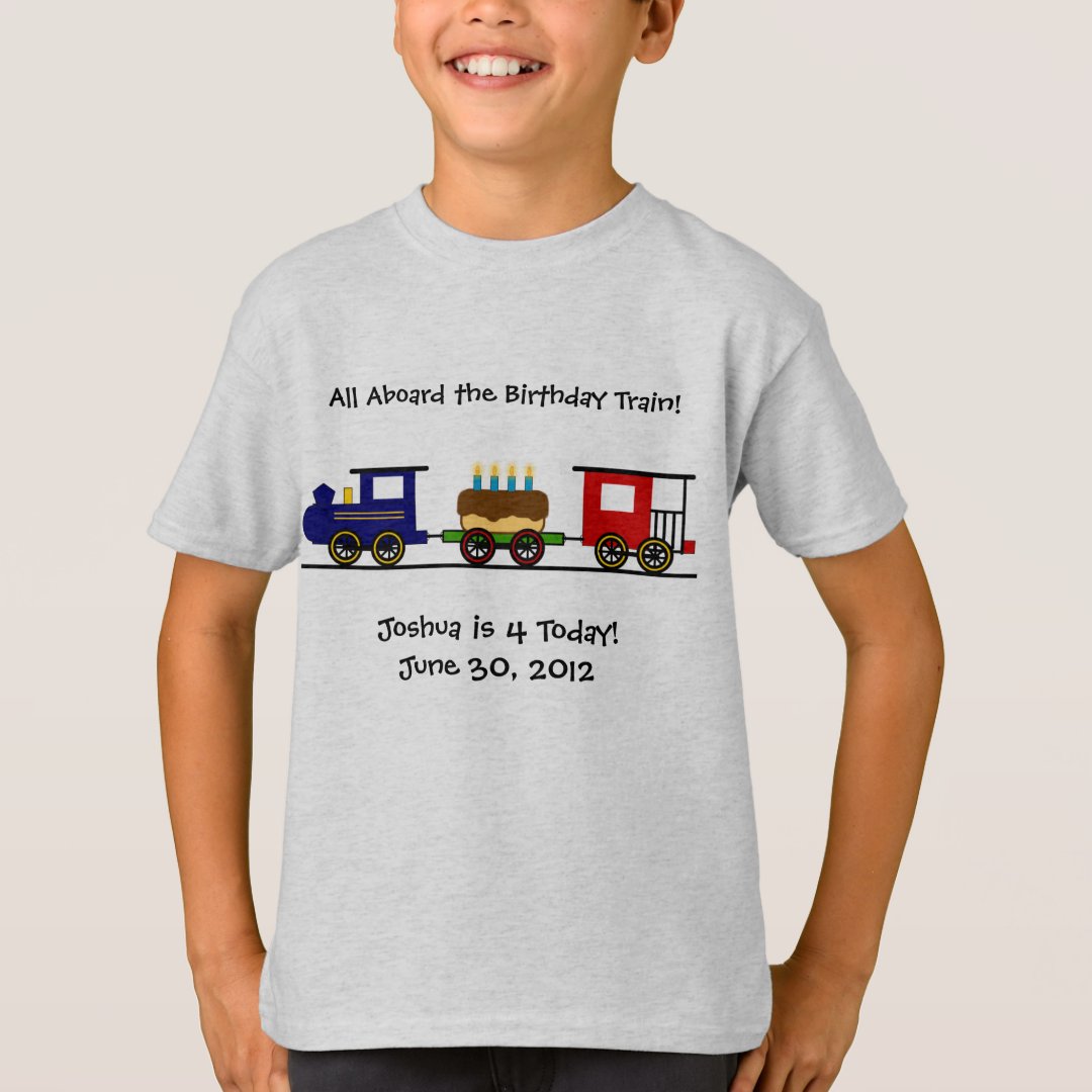 Birthday Train Shirt Zazzle
