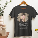 Birthday Tribute Photo Memorial T-Shirt<br><div class="desc">Create your own birthday tribute memorial t-shirt featuring a photo of your loved one,  "happy heavenly birthday",  their name,  and a personal message. Perfect tribute in rememberance of a loved ones birthday. The text style,  size and color can be changed by clicking on the customize further link after personalizing.</div>