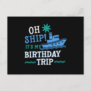 Birthday Trip Cruising Cruise Ship Vacation Holida Postcard