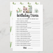 Birthday Trivia editable game (Front/Back)