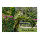 birthday tropical garden with palm trees (Front Horizontal)