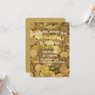 Birthday Tropical Money Invitation