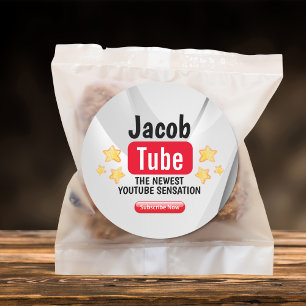 Birthday Tube Party Stickers