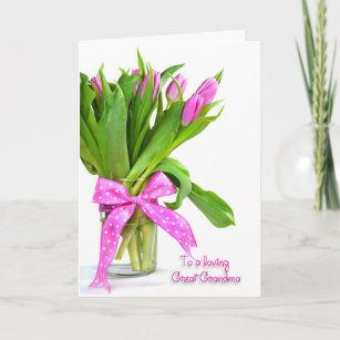 Birthday Tulips for Great Grandpa Card