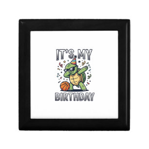 Birthday Turtle Basketball Party Vector Design_1 Gift Box