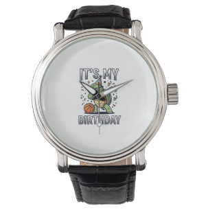 Birthday Turtle Basketball Party Vector Design_1 Watch