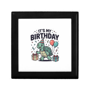 Birthday Turtle Party Vector Design_1 Gift Box