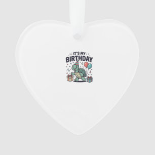 Birthday Turtle Party Vector Design_1 Ornament