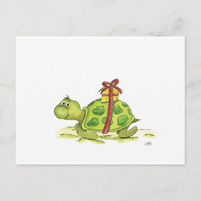 Birthday Turtle Postcard (Front)