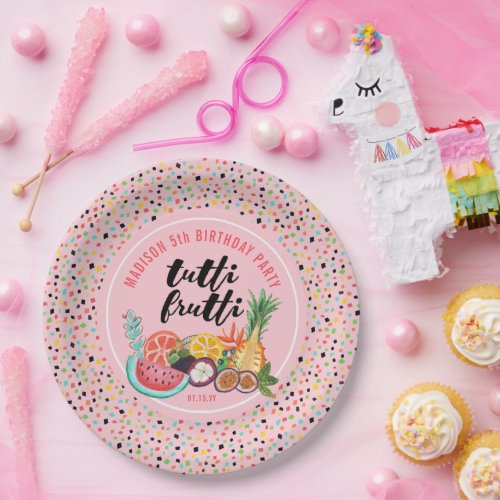 Birthday  Tutti Frutti  Paper Party Plate