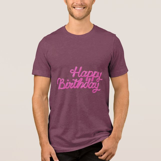 Birthday Typography Sayings Tri-Blend Shirt (Front)