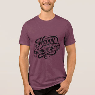 Birthday Typography Sayings Tri-Blend Shirt