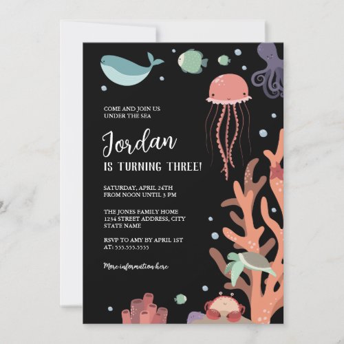 Birthday Under the Sea Invitation