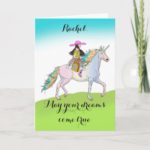 Birthday Unicorn Adventure for Girl Card