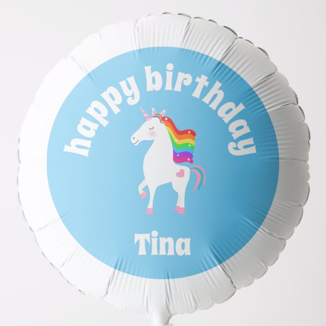 Birthday Unicorn Balloon (Front)