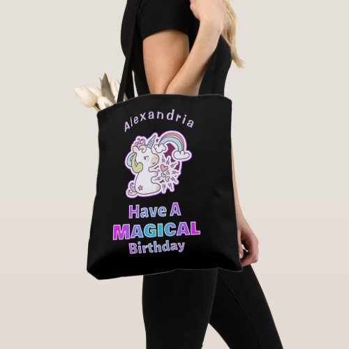 Birthday Unicorn Magical Cute  Tote Bag