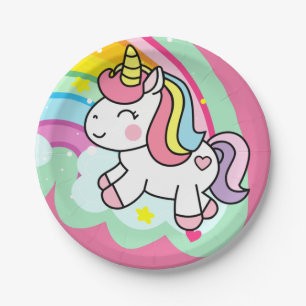 Birthday Unicorn Paper Plates