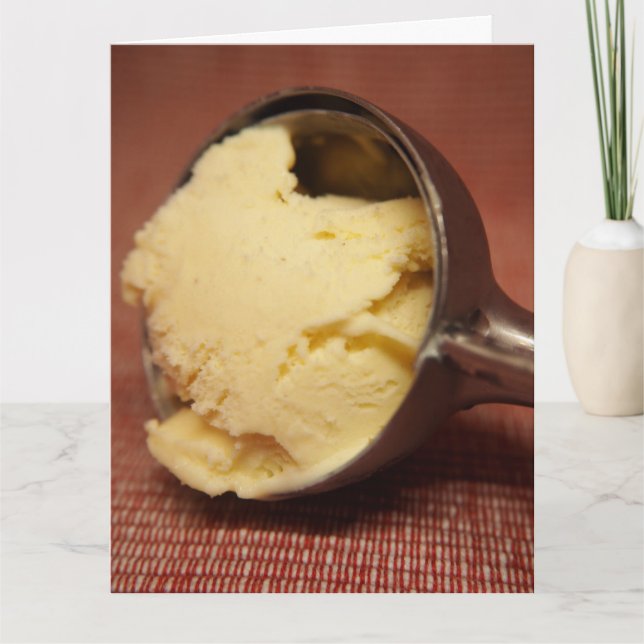 BIRTHDAY VANILLA ICE CREAM GREETING CARD (Front)