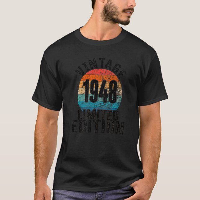 Birthday vintage 1948 birthday T-Shirt (Front)