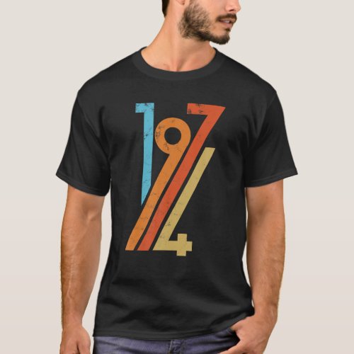 Birthday Vintage 70s Style 1974  T_Shirt