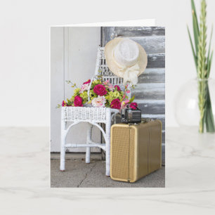 birthday-vintage camera on suitcase card